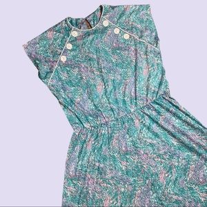 Vintage A-Line Elastic Waist Dress